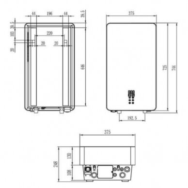 Elektrinis katilas Teknix ESPRO 12kW su integruotu WiFi 3