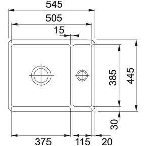 Franke keramikinė plautuvė KBK 160 2