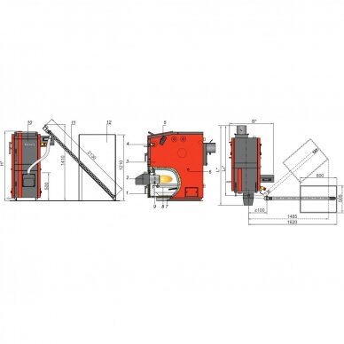 Granulinis katilas Kalvis K-2-12DG 12kW 1