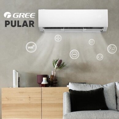 GREE oro kondicionierius PULAR 3,2/3,4kW su WiFi 1