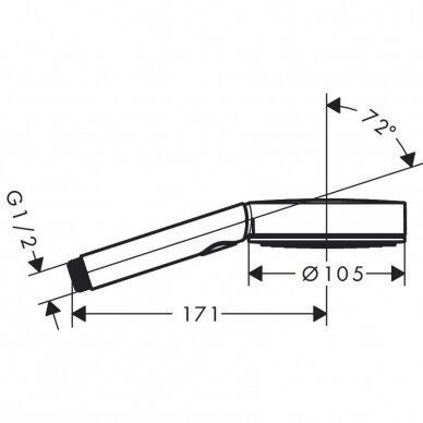 Hansgrohe dušo galva Pulsify Select S 105 3jet 24110000 2