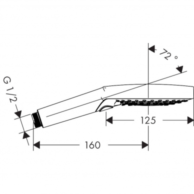 Hansgrohe dušo galva Raindance Select S 120 3jet 26530700 1