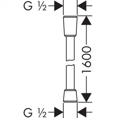Hansgrohe dušo žarna Isiflex 1,60 m. 28276000 1