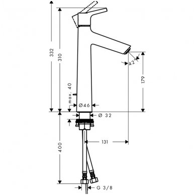 Hansgrohe maišytuvas praustuvui Talis S 190 1