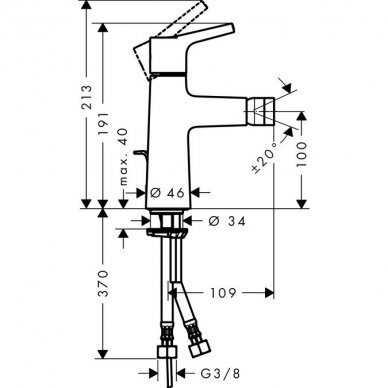 Hansgrohe maišytuvas bidė Talis S 1