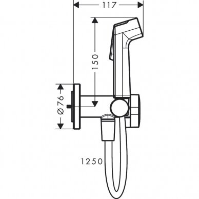 Hansgrohe Bidette S higieninis WC maišytuvas 29232140 1