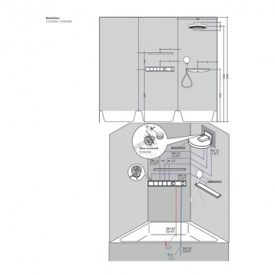 Hansgrohe virštinkinė dalis RainSelect 4-jų fukcijų 15382670 2