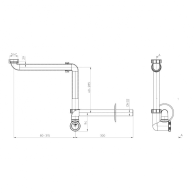 HL137/32 sifonas praustuvui Dn32x11/4" taupantis vietą 1