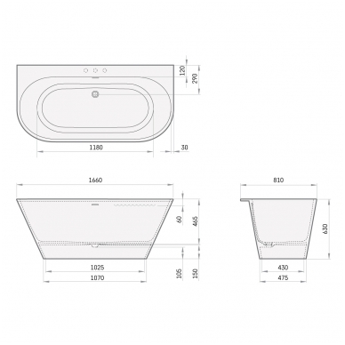 PAA Silkstone vonia DECO WALL 1660x810mm 2