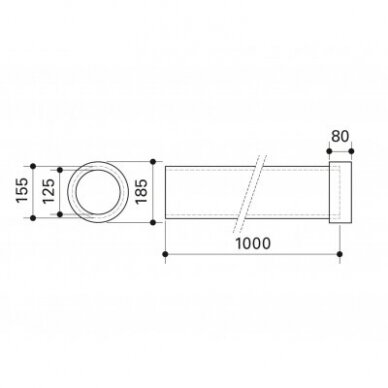 Profi-Air iso vamzdis su mova Dn125 1