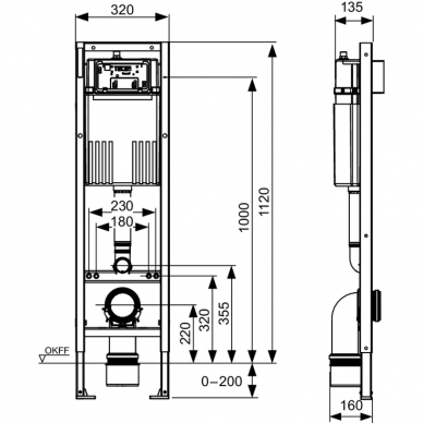 TECEbase unitazo modulis su Base 320 bakeliu 9400440 1