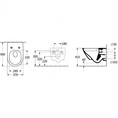 Villeroy&Boch pakabinamas unitazas Subway 3.0 TwistFlush C+ su Soft-Close dangčiu 4