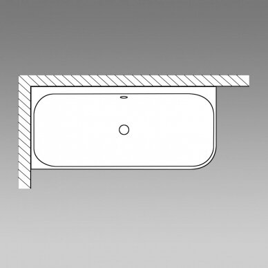 Villeroy&Boch vonia Oberon 2.1 180x80cm su panele ir sifonu, kairinė 3